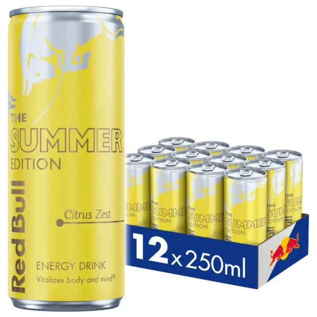 Red Bull The Summer Edition Citrus Zest Energy Drink Cans - (12x250ml)