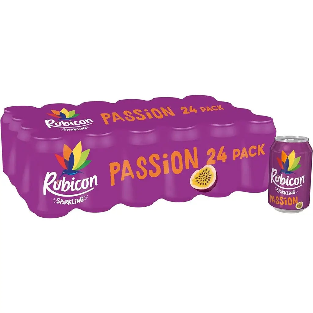 Rubicon Sparkling Passion Fruit Juice Cans - (24x330ml)