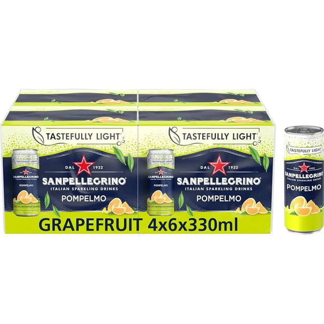 San Pellegrino Pompelmo Grapefruit Sparkling Juice Cans - (24x330ml)