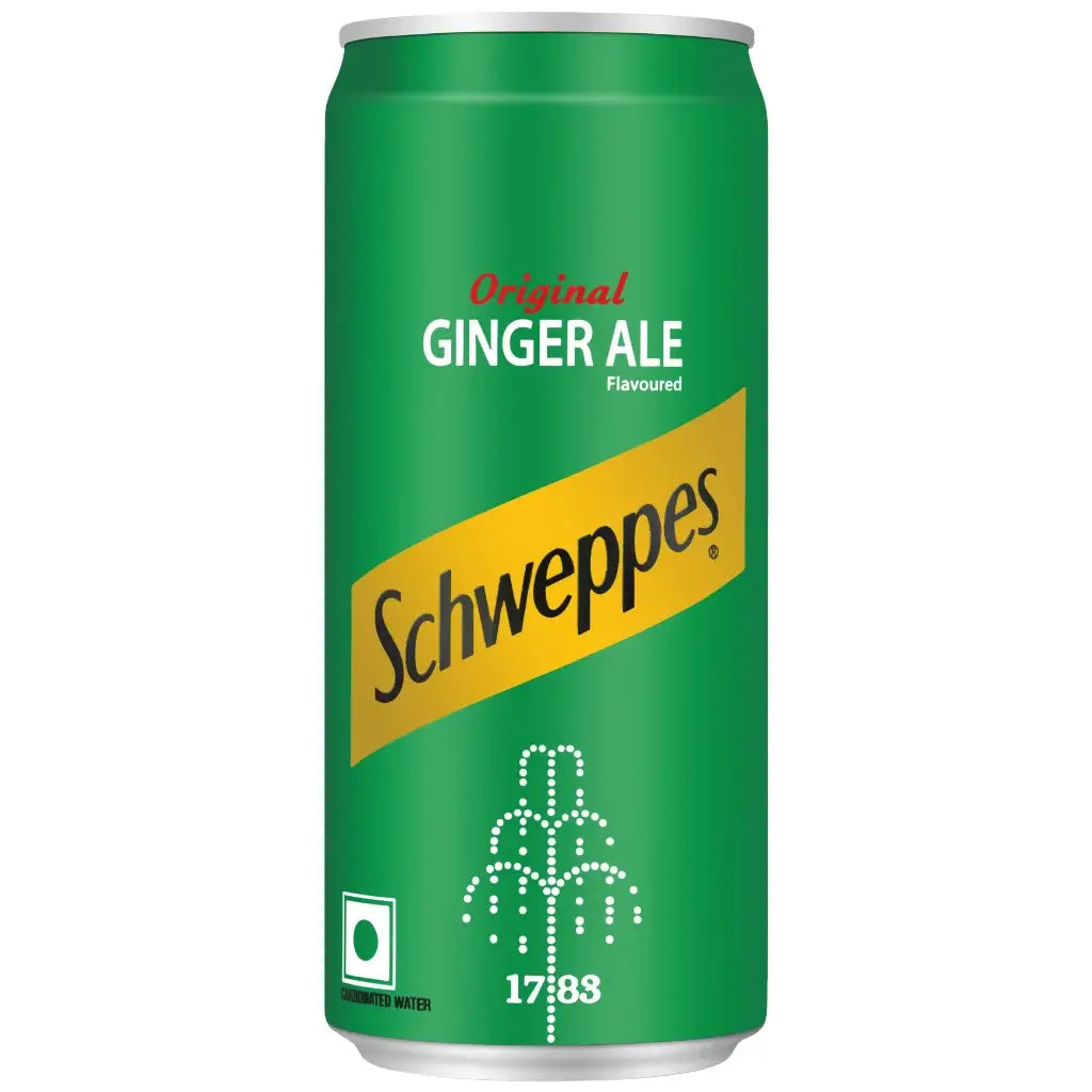 Schweppes GingerAle Carbonated Soft Drink Cans - (24x300ml)