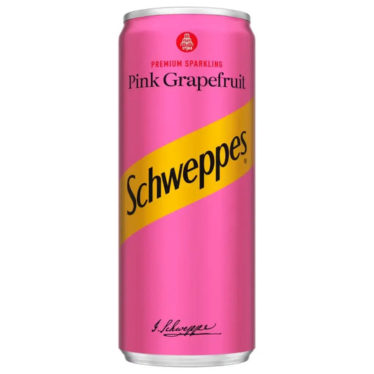 Schweppes Pink Grapefruit Sparkling Water Cans - (24x250ml)