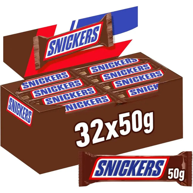 Snickers Peanut Chocolate Bars Box - (32x50g)