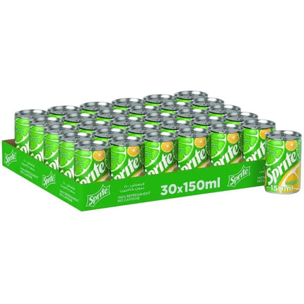 Sprite Regular Lemon Lime Carbonated Soft Drink Cans - (30x150ml)