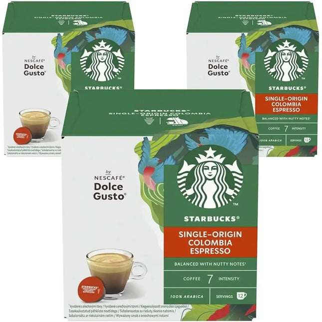 Starbucks Colombia Espresso by Nescafé Dolce Gusto - (3 Packs x 12 Capsules)