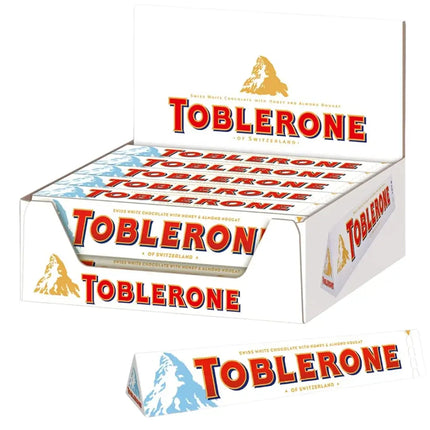 Toblerone Swiss White Chocolate Bar - (20x100g)