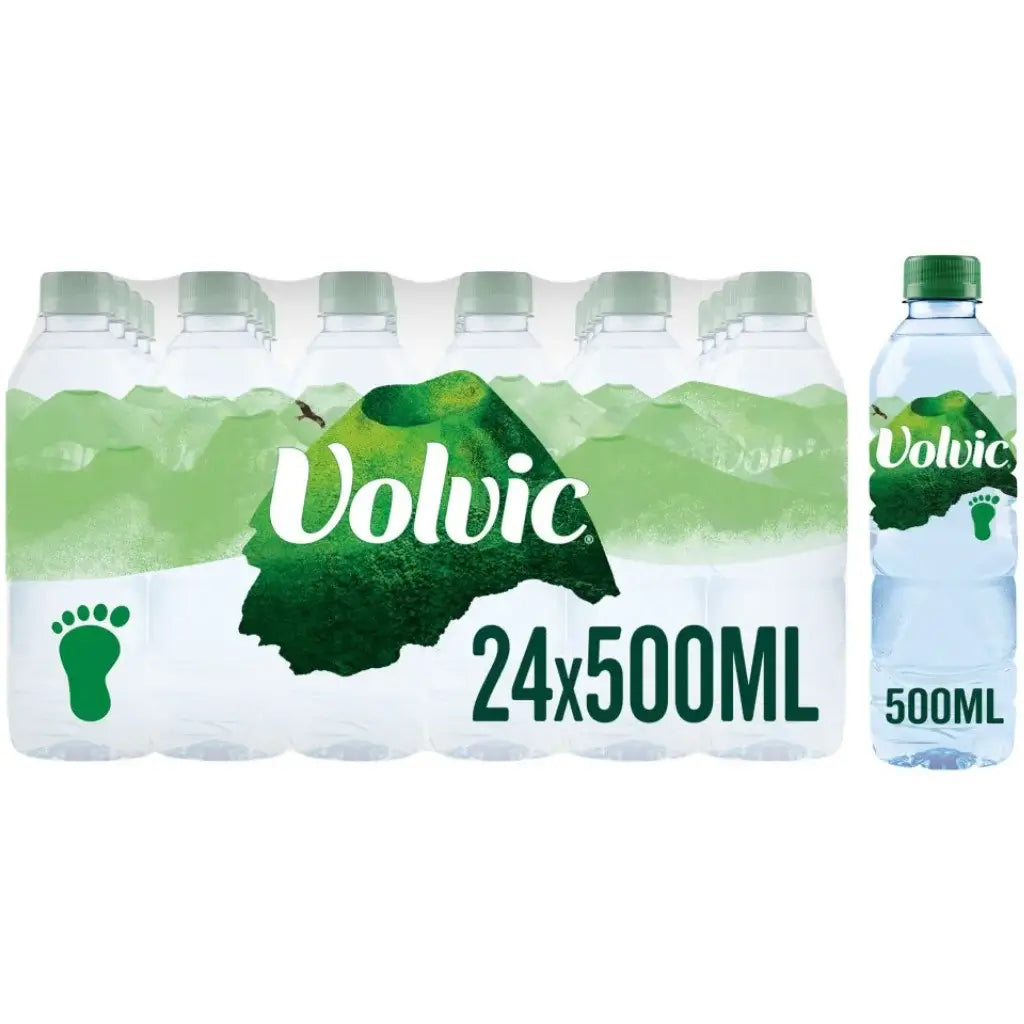 Volvic Natural Mineral Water Bottles - (24x500ml)