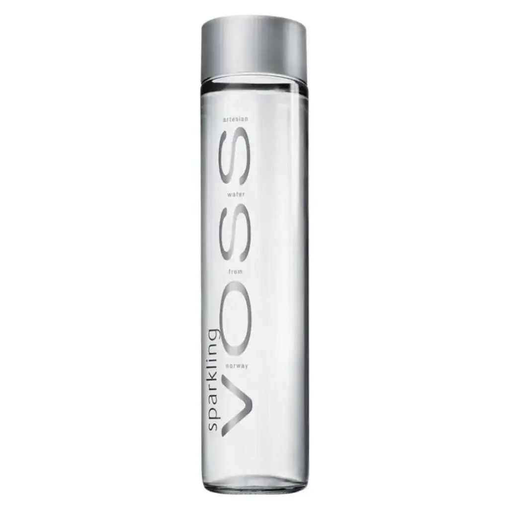 Voss Sparkling Water Glass Bottles - (24x375ml)