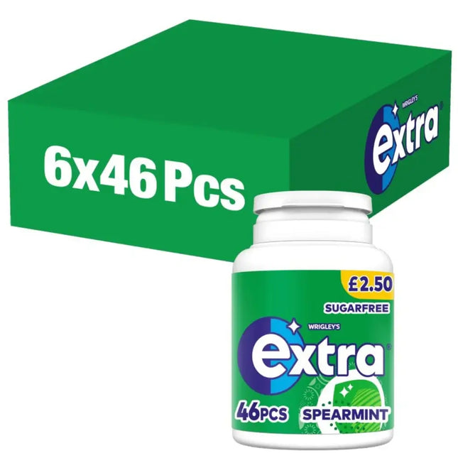 Wrigley's Extra Spearmint Chewing Gum Bottles 46 Pieces - (6x64g)