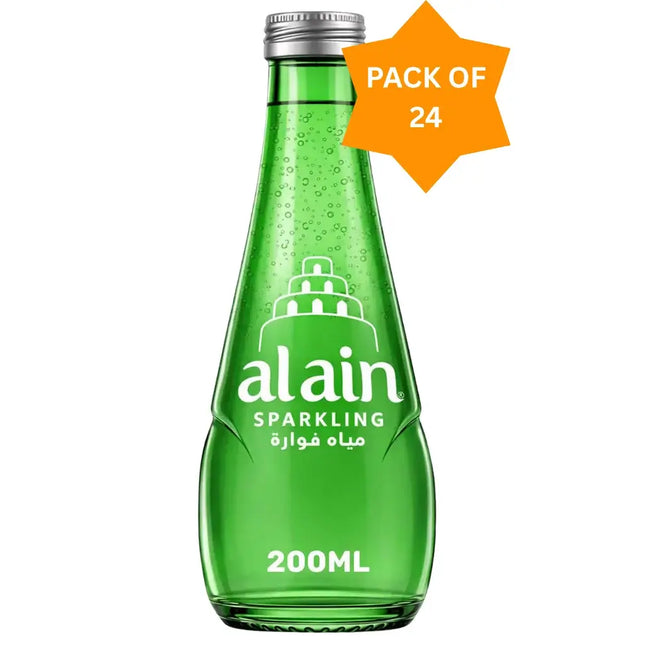 Al Ain Sparkling Water Glass Bottles - (24x200ml)