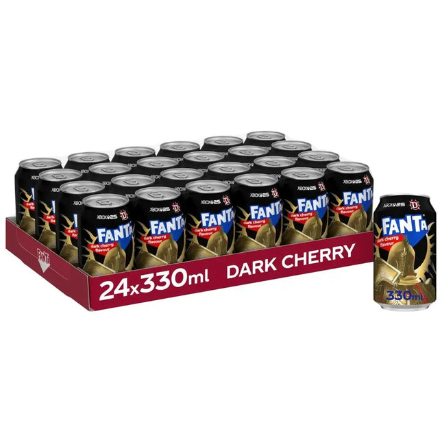 Fanta Dark Cherry Soft Drink Cans - (24×330ml)