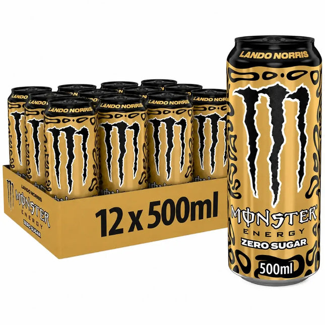 Monster Lando Norris Gold Zero Sugar Energy Drink Cans - (12x500ml)