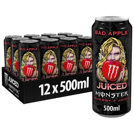 Monster Juiced Bad Apple Energy Drink Cans - (12x500ml)