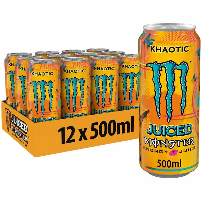 Monster Khaotic Energy Drink Cans - (12x500ml)